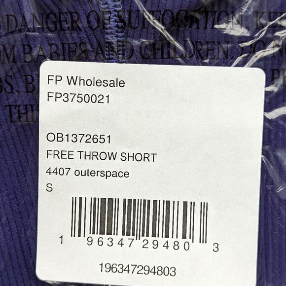 FP Movement Ribbed Biker Shorts NWT | Outerspace Blue | Pilates Core Fit S - Picture 8 of 10
